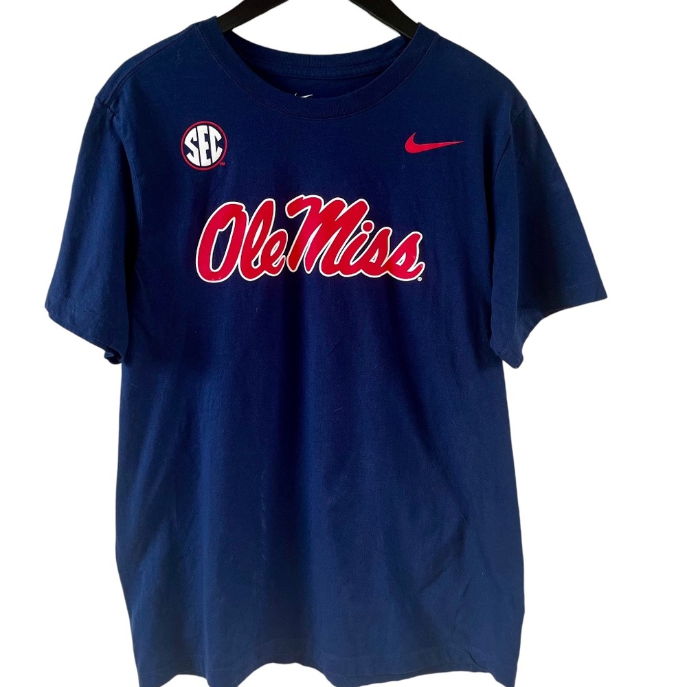 Nike Ole Miss Blue SEC T-shirt, Size Large